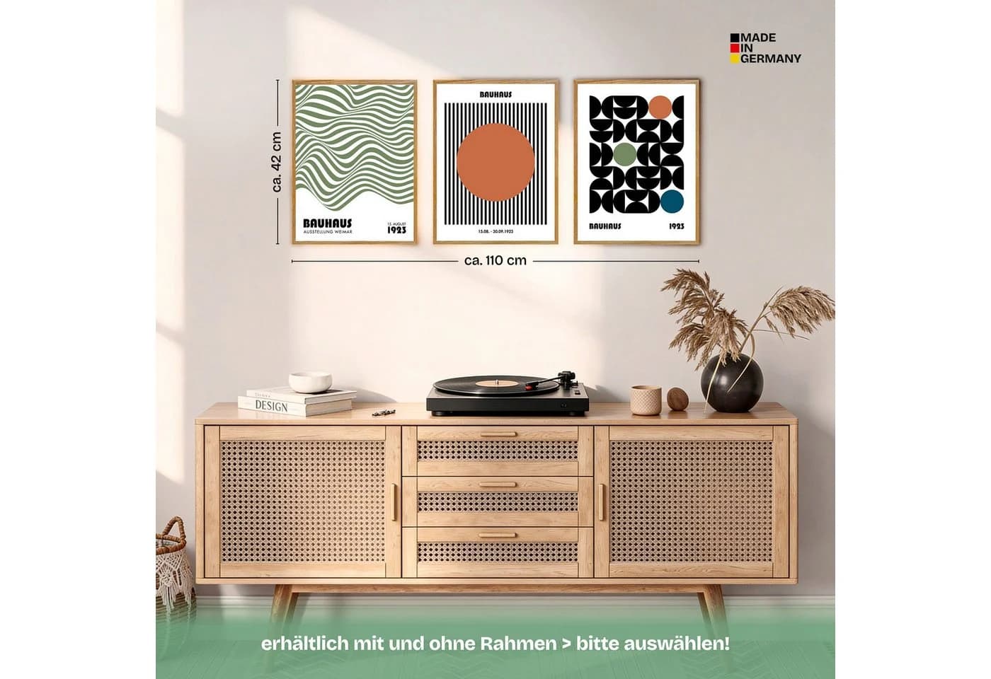 ARTFAVES Bilder-Collage Poster Set - Bauhaus Geometrie 2 - 3 Stk. Modern - Bild 4