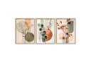 ARTFAVES Poster Set 3-tlg. Abstract Flower Art Beige/Grün/Kupfer Modern Bild 2