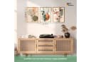 ARTFAVES Poster Set 3-tlg. Abstract Flower Art Beige/Grün/Kupfer Modern Bild 4