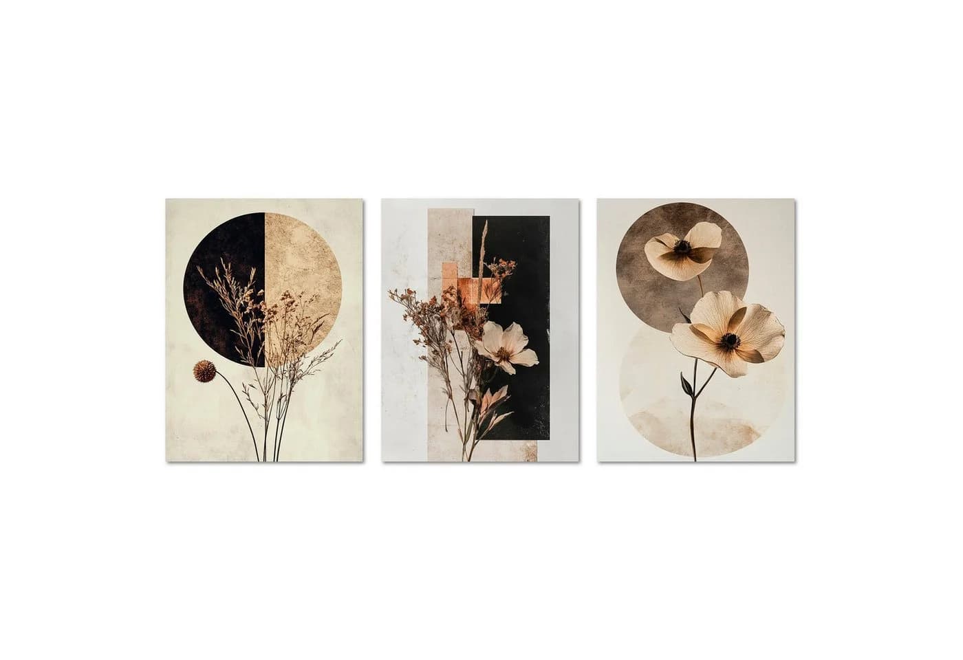 ARTFAVES Bilder-Collage Poster Set Abstract Flower Art 1 Wandbilder 3 St - Bild 2