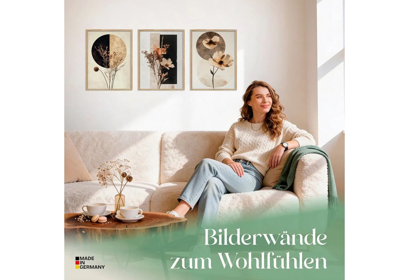 ARTFAVES Bilder-Collage Poster Set Abstract Flower Art 1 Wandbilder 3 St - Bild 3