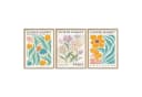 ARTFAVES Poster Set Flower Market Trio 1 Bunt Modern 3-teilig Bild 1