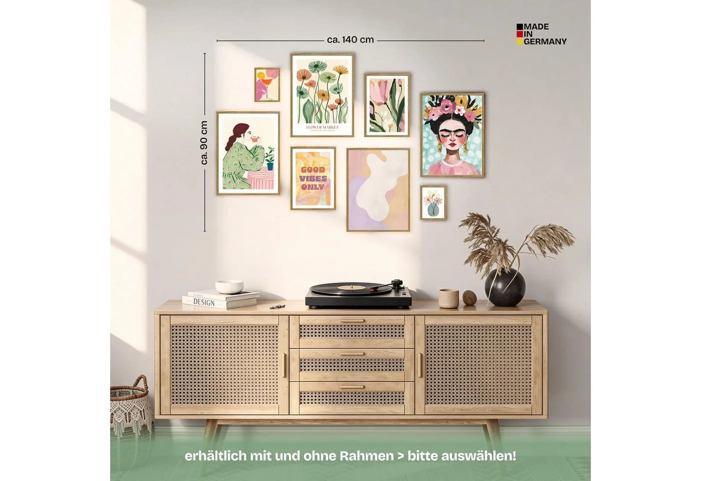 ARTFAVES Bilder-Collage Poster Set 8-tlg. Abstract Art Galerie Bunt Modern - Bild 4