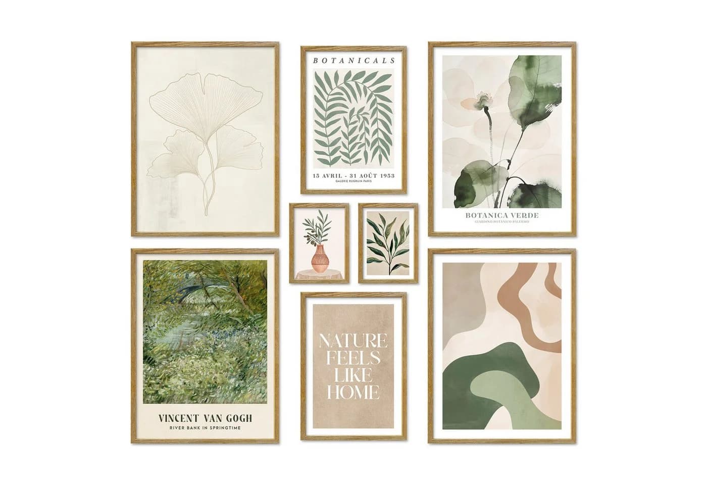 ARTFAVES Poster Set Botanica Verde 8-teilig Grün/Beige Modern - Bild 2