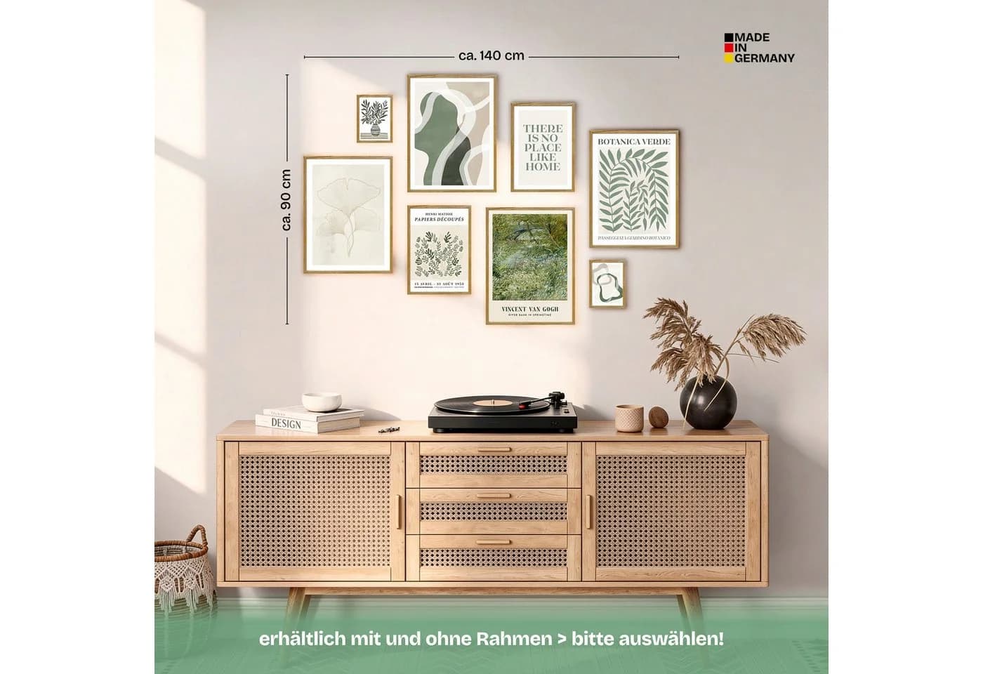 ARTFAVES Poster Set Botanica Verde 8-teilig Grün/Beige Modern - Bild 4