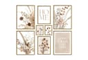 ARTFAVES Bilder-Collage Poster Set 8-tlg. Beige/Braun Trockenblumen Scandi Boho Bild 1