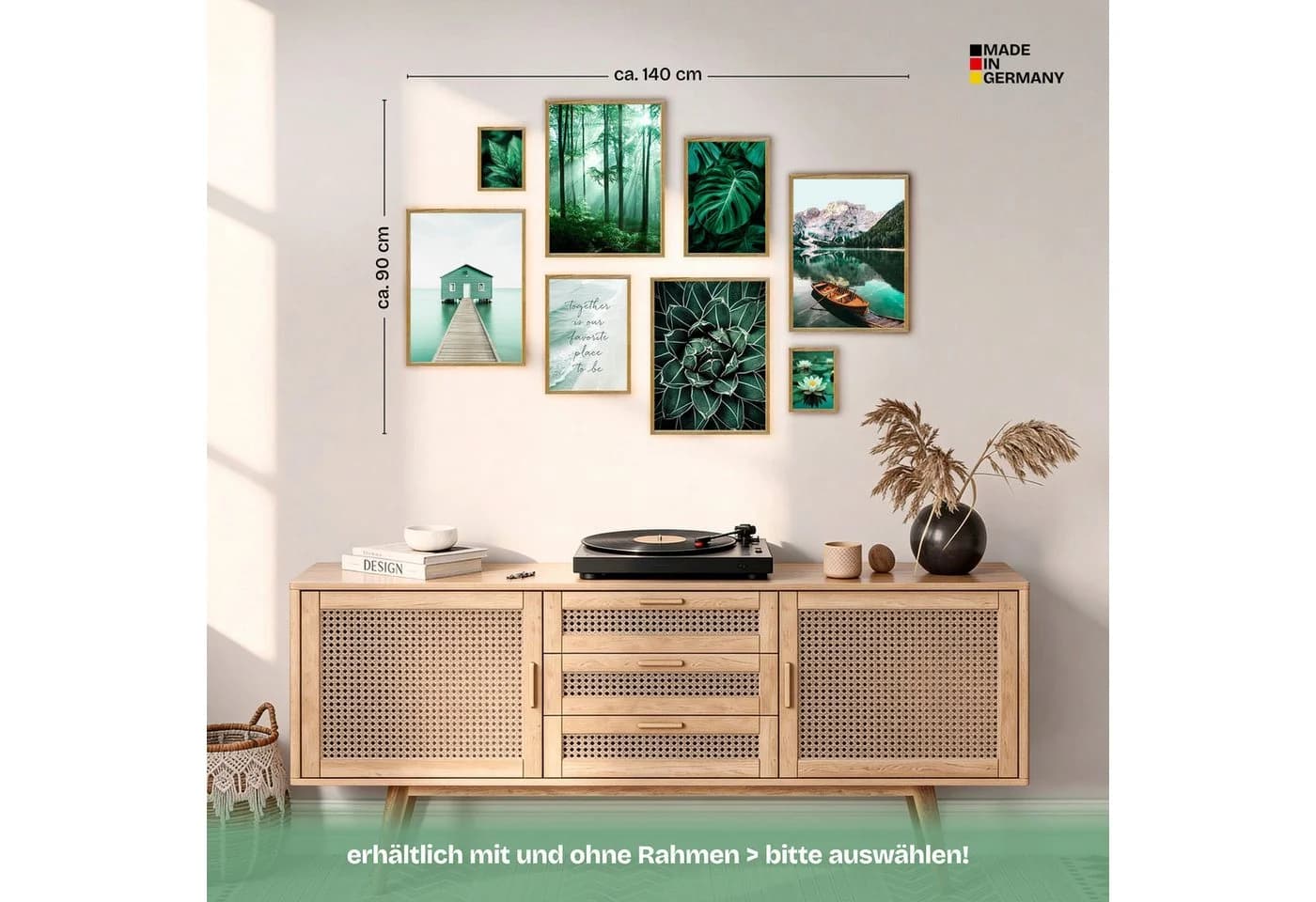 ARTFAVES Bilder-Collage Poster Set Petrol Nature 8 Stk - Bild 5