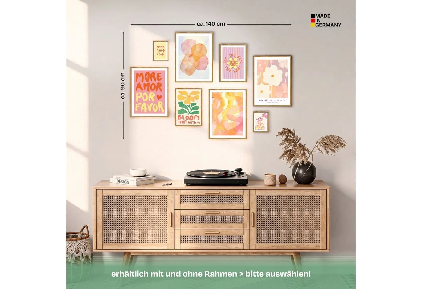 ARTFAVES Bilder-Collage Poster Set Abstract Dopamine Decor 8-tlg. - Bild 3