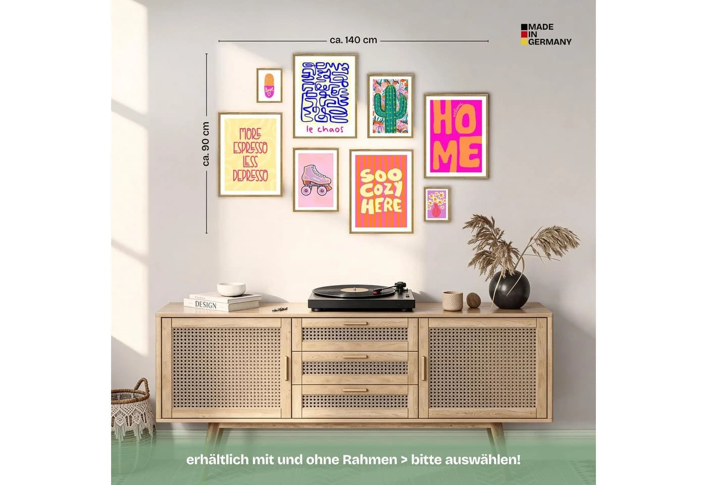 ARTFAVES Bilder-Collage Poster Set Aura Self Love 8 St. Pink Rosa - Bild 4