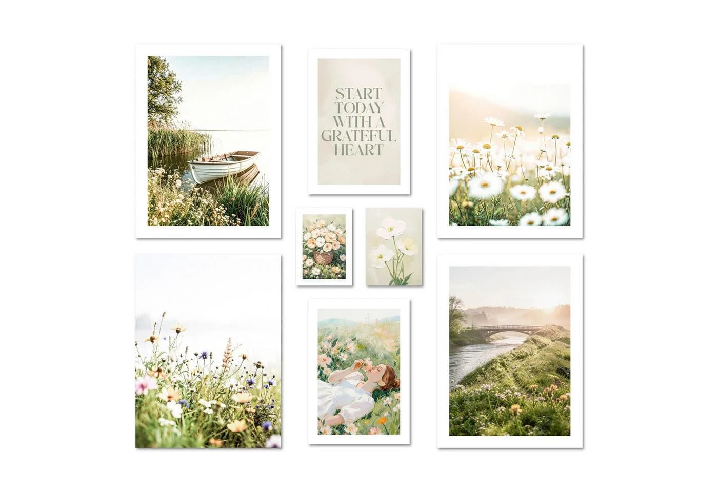 ARTFAVES Bilder-Collage Poster Set - Summer Morning - 8 Stk. Wandbilder - Bild 2