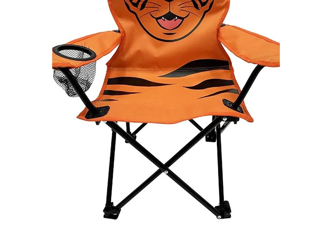 Mojawo Kinder Klappstuhl Orange Tiger Motiv mit Getränkehalter & Tasche - Bild 3