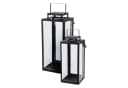Mojawo 2tlg Metall Laternen Set Schwarz Gartenlaterne Windlicht Bild 2