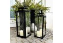Mojawo 2tlg Metall Laternen Set Schwarz Gartenlaterne Windlicht Bild 4