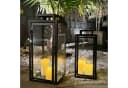 Mojawo 2tlg Metall Laternen Set Schwarz Gartenlaterne Windlicht Bild 5