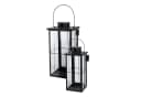 Mojawo Laterne 2tlg Metall XXL Laternen Set Schwarz Gartenlaterne Windlicht Bild 1