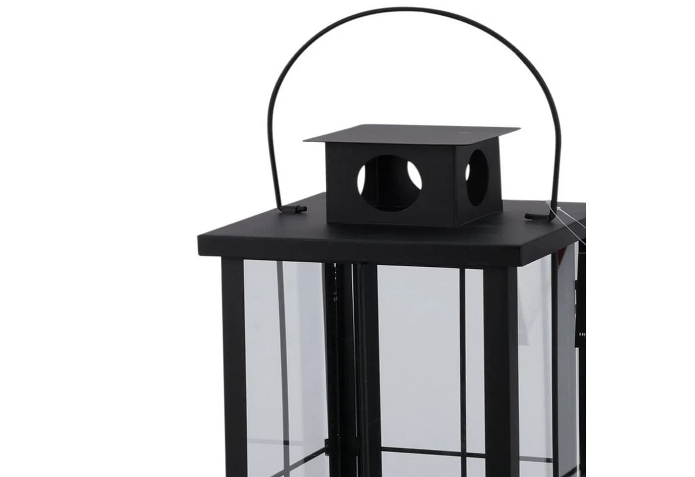 Mojawo Laterne 2tlg Metall XXL Laternen Set Schwarz Gartenlaterne Windlicht - Bild 3