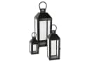 Mojawo 3er Gartenlaternen Metall Windlicht Schwarz Bild 1