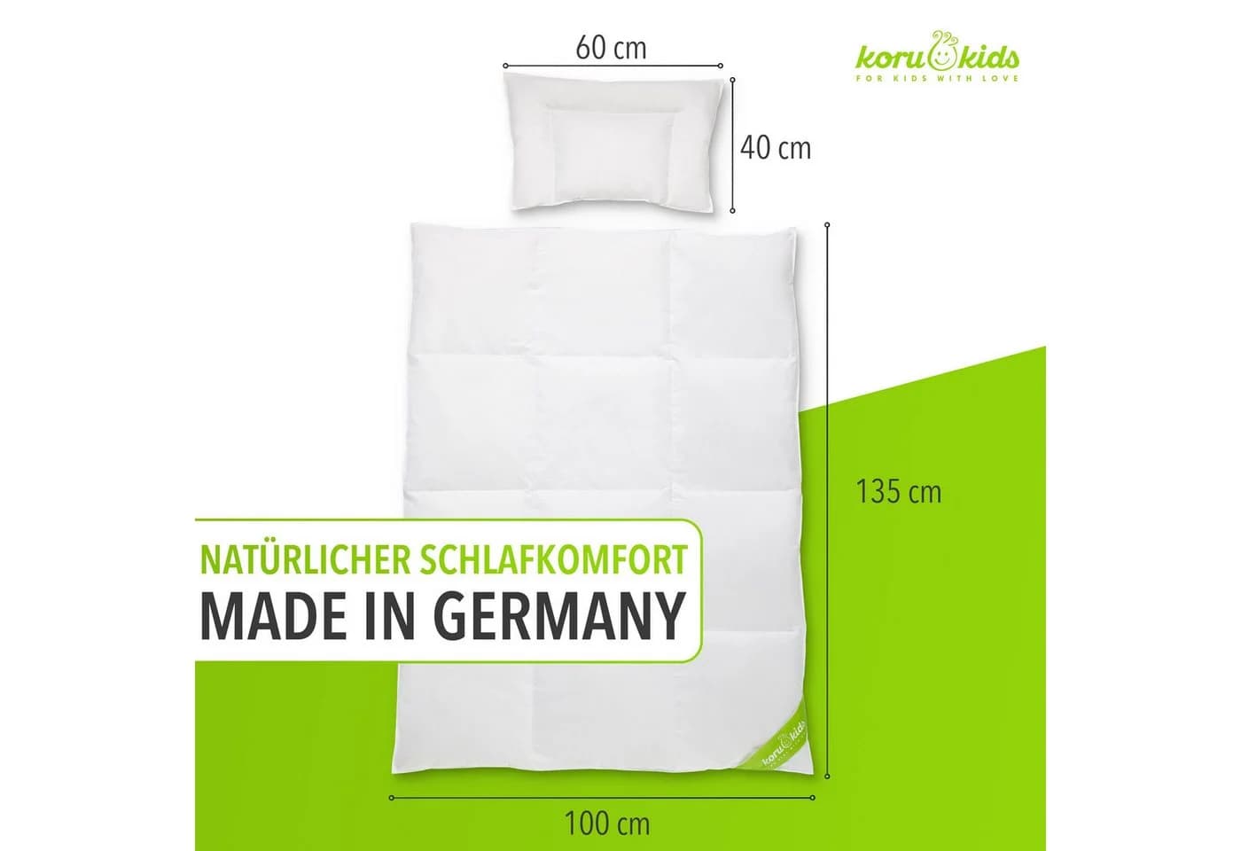 Koru Kids Kinderbettdecken-Set Daunen Premium Made in Germany
