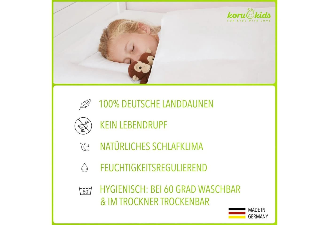 Koru Kids Kinderbettdecken-Set Daunen Premium Made in Germany - Bild 5