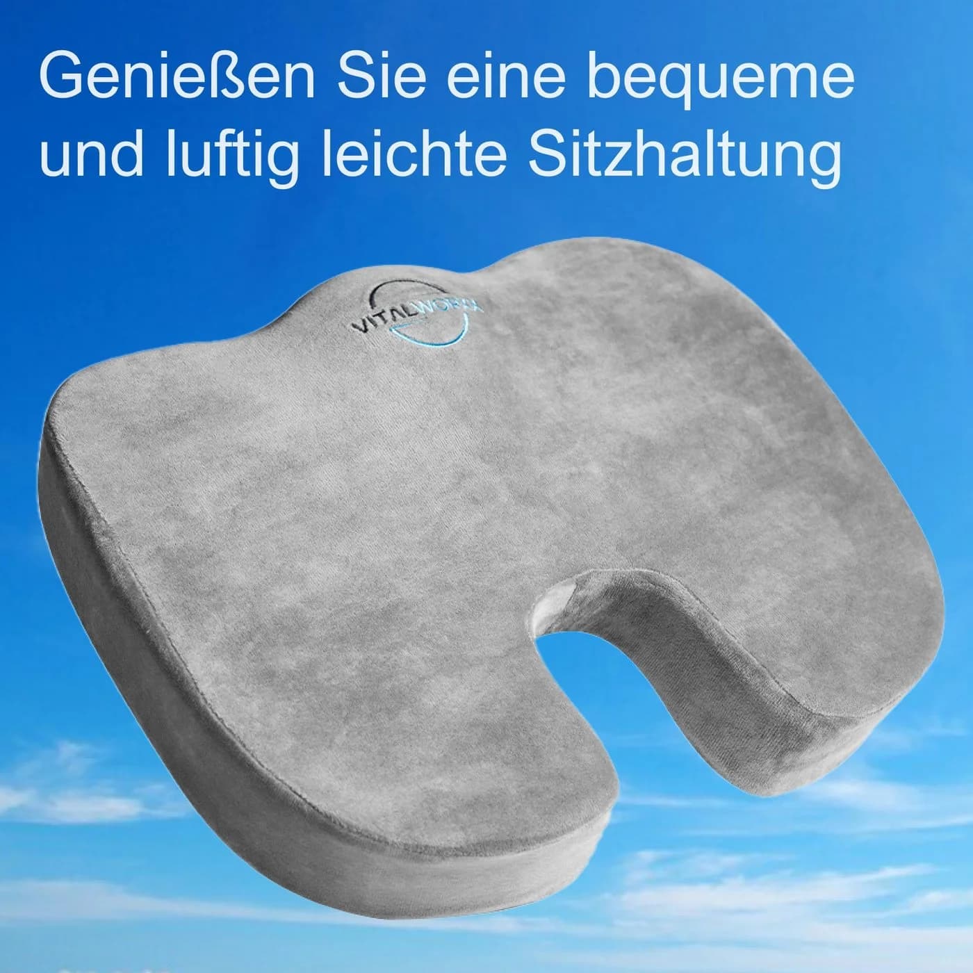 VITALWORXX Orthopädisches Steißbeinkissen Memory-Foam Ergonomisch - Bild 5