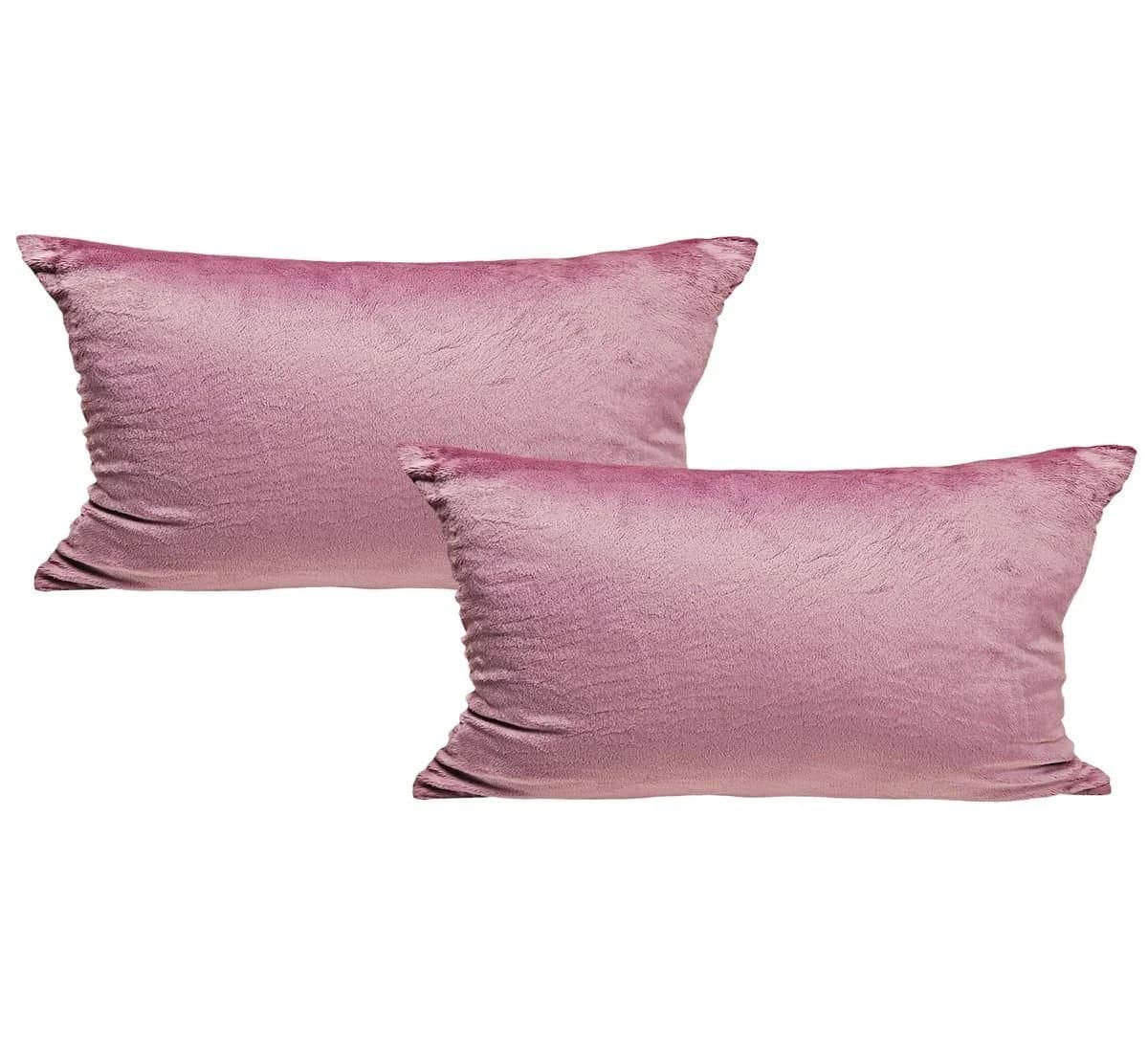 JACK Kissenhülle 2er Set Teddy Flausch Rosa Microfaser - Bild 2