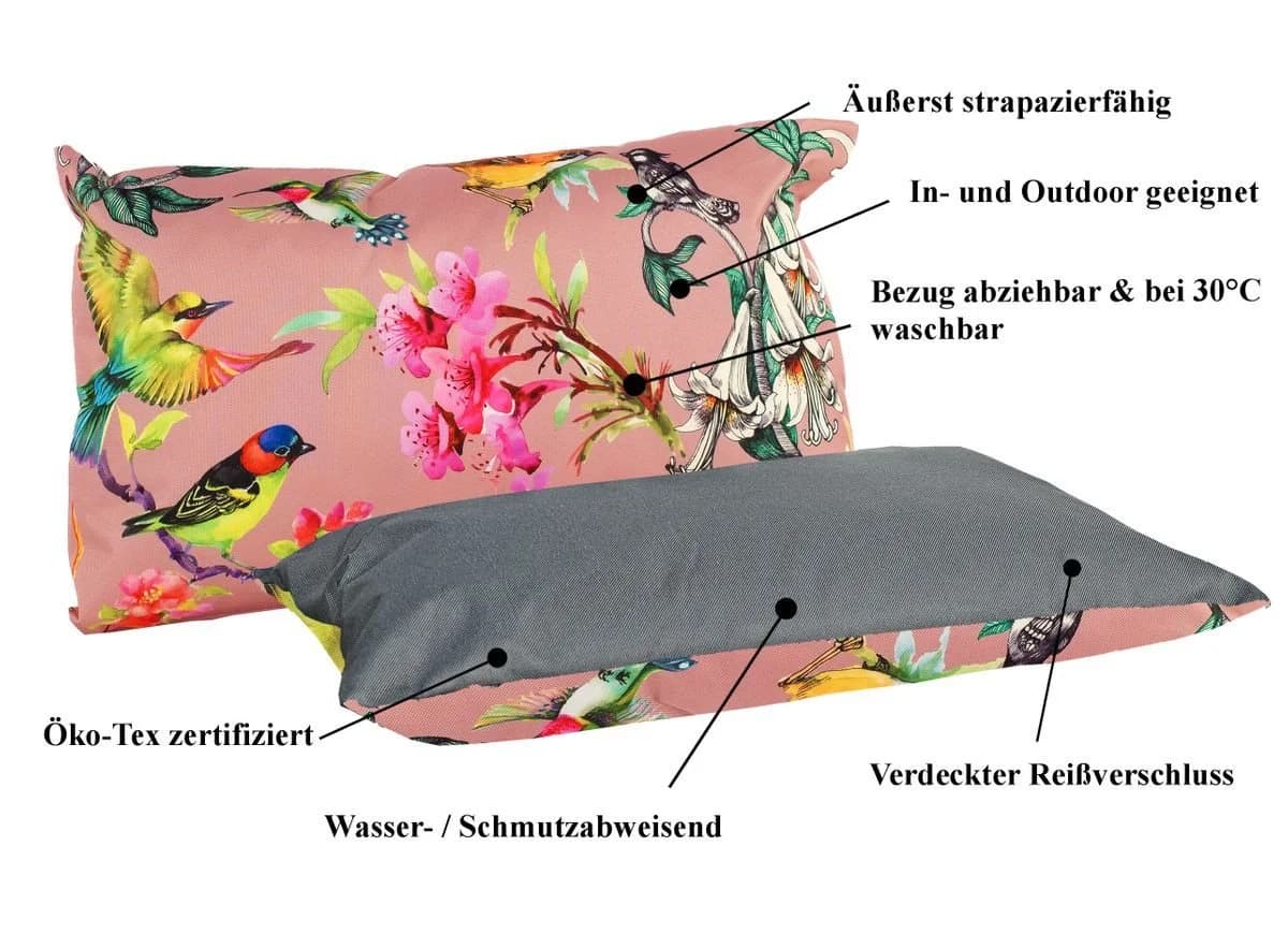 JACK Dekokissen Outdoor Lounge Kissen 30x50cm Motiv inkl. Füllung - Bild 5