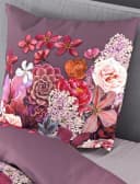JACK Wendebettwäsche 135x200cm Digitaldruck Blumen Lila Satin Bild 3