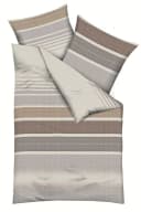 JACK Bettwäsche Structure Nougat Streifen Grau Beige Kaeppel, Biber, 2 teilig Bild 2