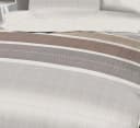 JACK Bettwäsche Structure Nougat Streifen Grau Beige Kaeppel, Biber, 2 teilig Bild 3