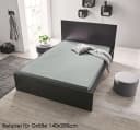 JACK Spannbettlaken Mako Satin Grau Anthrazit Weiß Hellblau Bild 3
