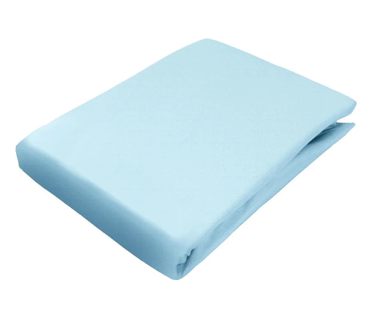 JACK Spannbettlaken Satin Uni Hellblau 100% Baumwolle - Bild 2