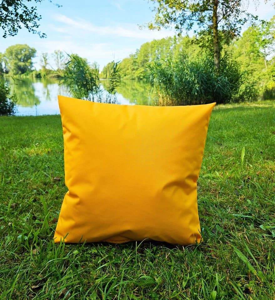 JACK Dekokissen 40x40cm Outdoor Lounge Kissen Gelb Wasserabweisend