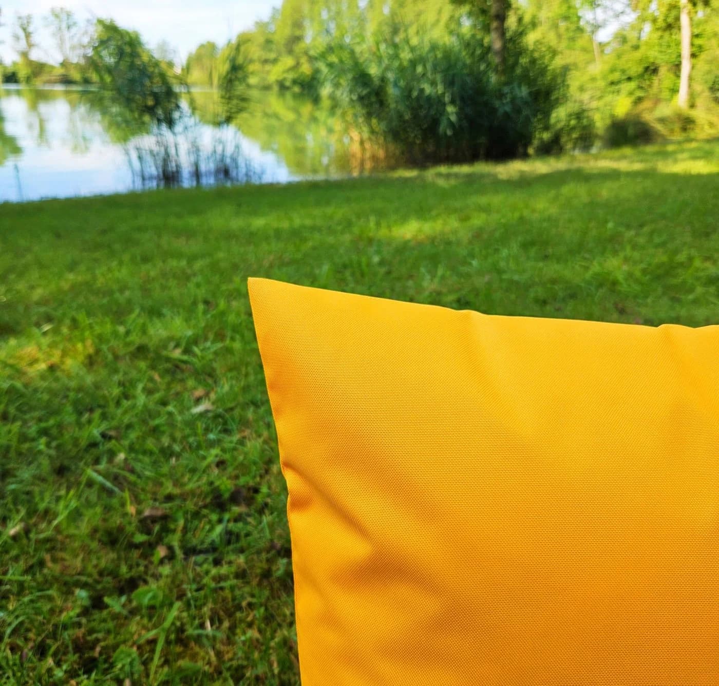 JACK Dekokissen 40x40cm Outdoor Lounge Kissen Gelb Wasserabweisend - Bild 4