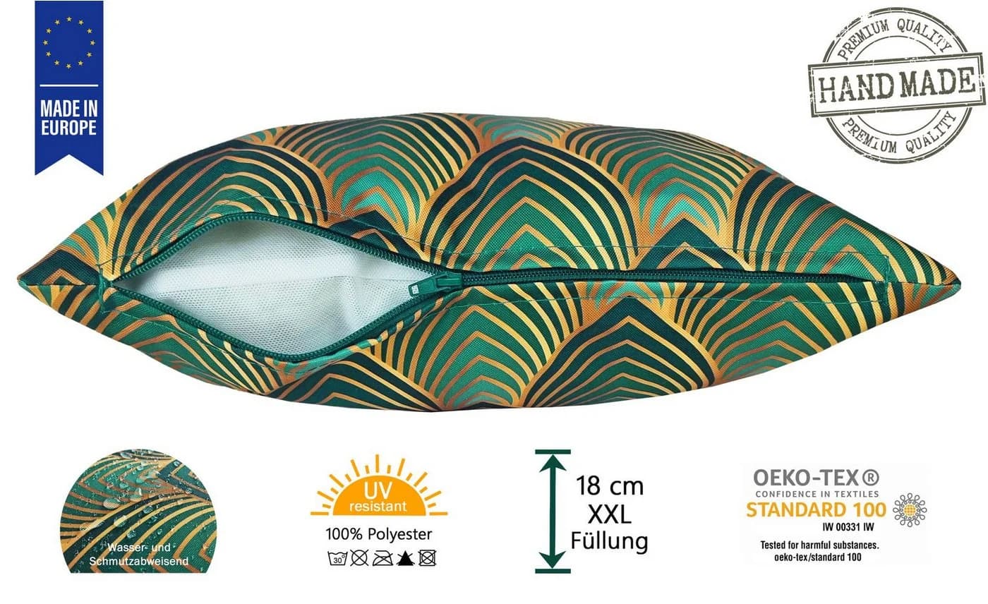 JACK Dekokissen 45x45cm Outdoor Kissen mit XXL Füllung wasserabweisend - Bild 3