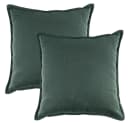 JACK Kissenbezüge 45x45cm 2er Set Dunkelgrün Leinenoptik Baumwolle Bild 2