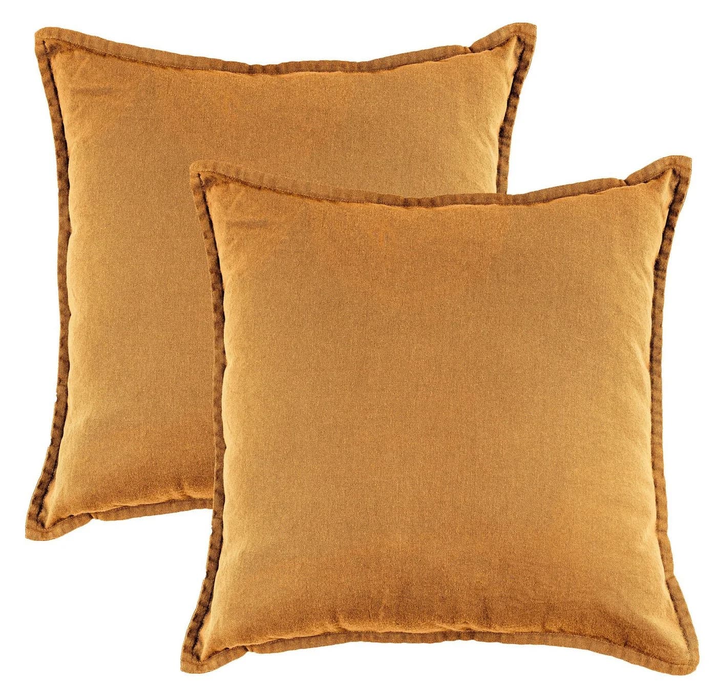 JACK Kissenbezüge 2er Set Leinenoptik Baumwolle 45x45cm - Bild 2