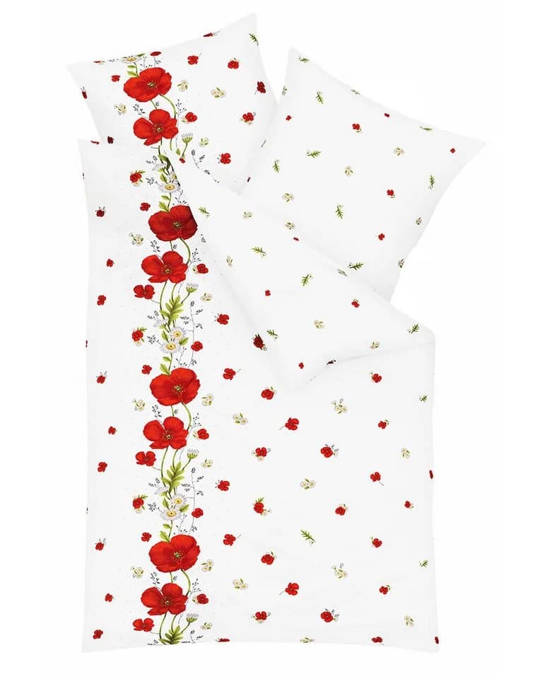 JACK by Kaeppel Bettwäsche 135x200 Red Poppy Mohnblumen Renforcé - Bild 2