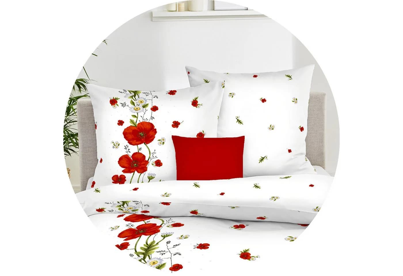 JACK by Kaeppel Bettwäsche 135x200 Red Poppy Mohnblumen Renforcé - Bild 4