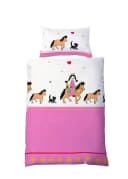 JACK Babybettwäsche 100x135cm Prinzessin Pferd Pink Weiß Bild 2