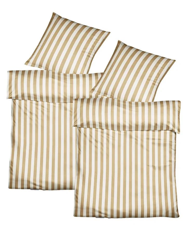 JACK Partnerbettwäsche 4-tlg. Renforcé Streifen Türkis/Beige - Bild 2