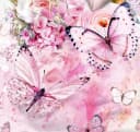 JACK Wendebettwäsche 135x200cm Butterfly Dreams Rosé Satin Bild 3