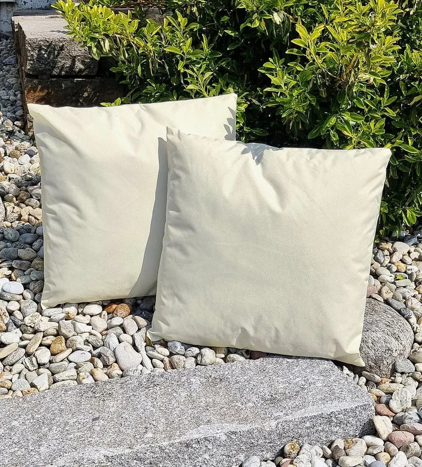 JACK Dekokissen 45x45cm Outdoor Lounge Kissen Beige Wasserabweisend