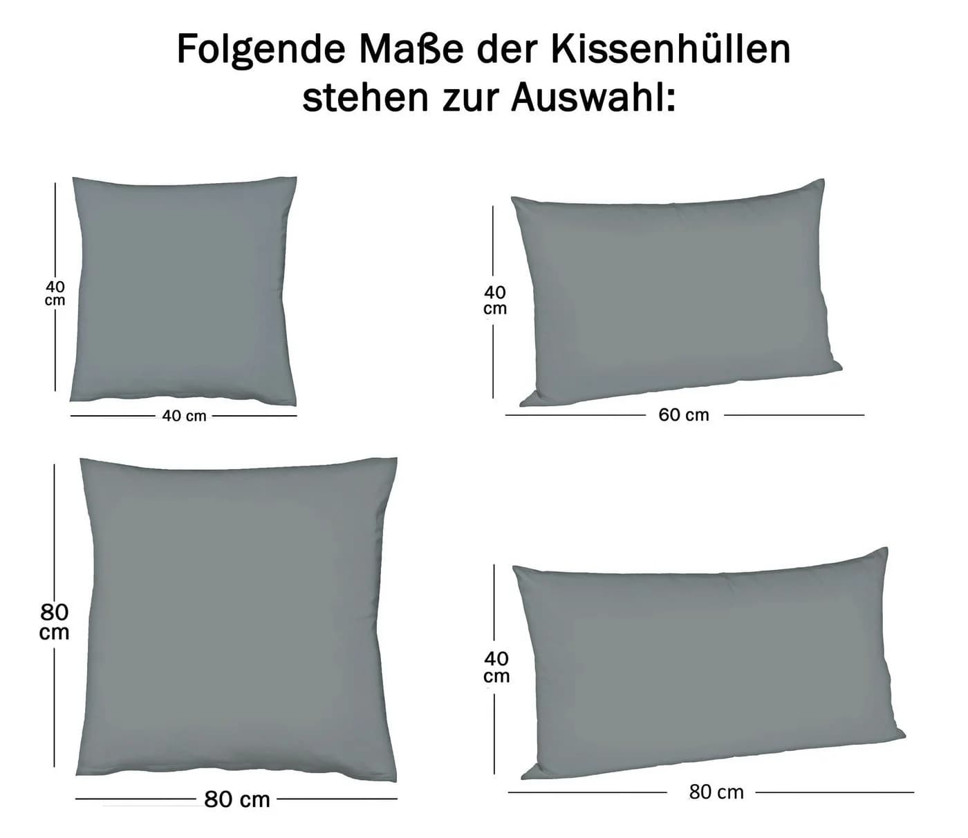 JACK Kissenbezüge 2er Set Grau Renforcé 100% Baumwolle - Bild 4