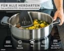 DIVORY Schmorpfanne Edelstahl unbeschichtet mit Deckel Induktion 28 cm Bild 1