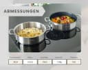 DIVORY Schmorpfanne Edelstahl unbeschichtet mit Deckel Induktion 28 cm Bild 3