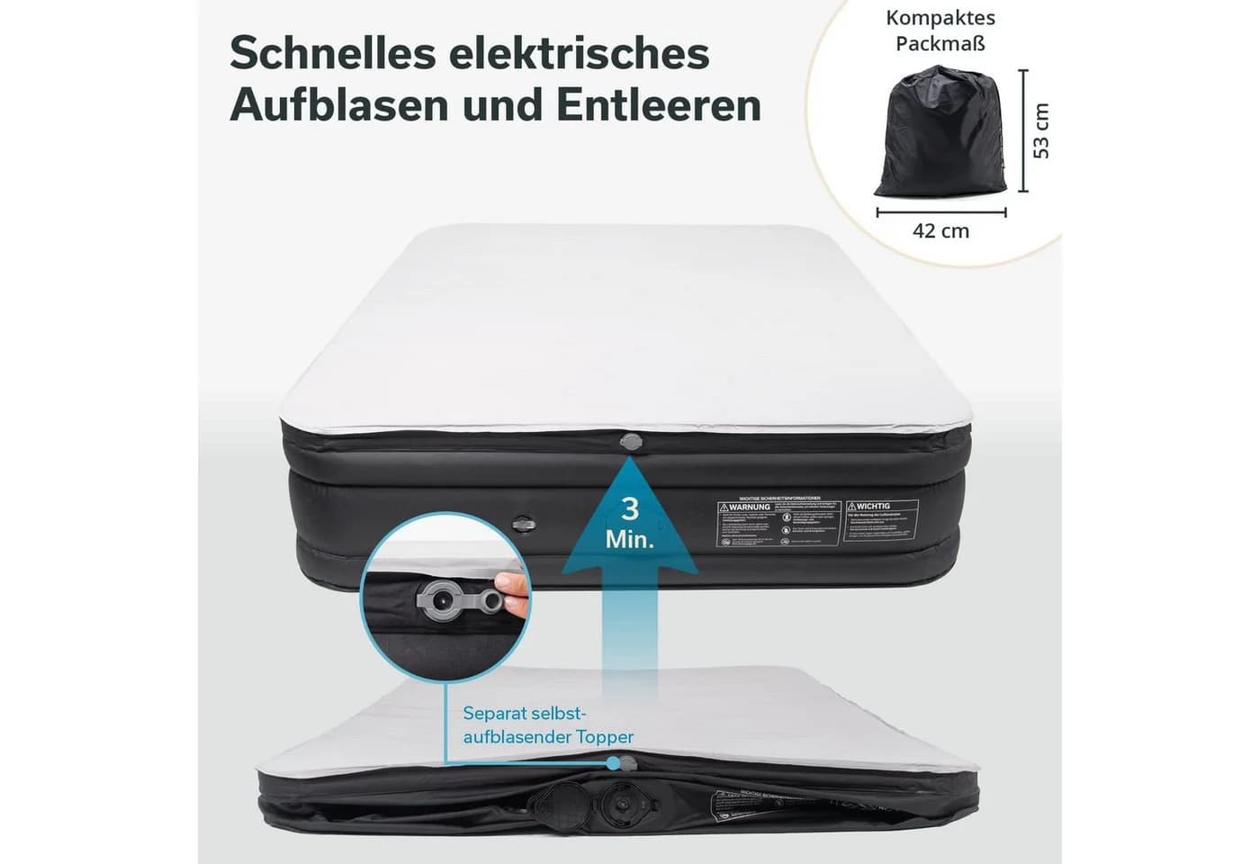 Skandika Luftmatratze Sveja Flex Plus Selbstaufblasend mit Pumpe - Bild 4