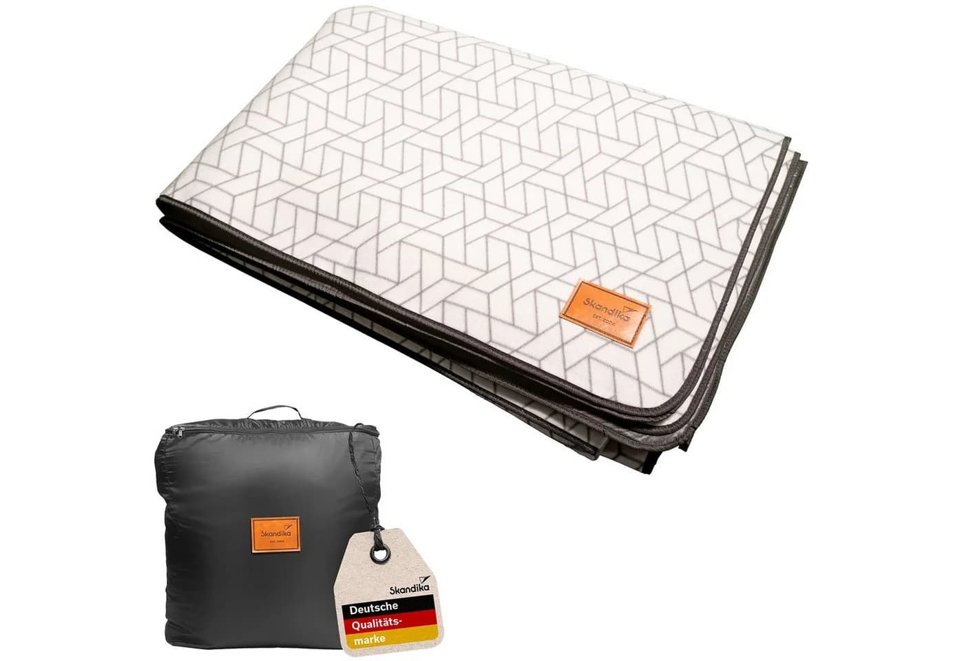 Skandika Zeltteppich Lindal Grau Softtouch-Fleece Wasserdicht - Bild 2