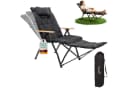 Skandika Campingstuhl Nojata Plus Grau Faltbar mit Kissen Bild 2