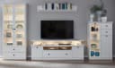 trendteam Wohnwand Baxter 4-teilig Landhaus weiß mit TV-Lowboard Bild 2