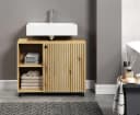 Furn.Design Badschrank Bliss Eiche Schwarz 80cm Bild 5